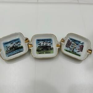 Vintage Sonsco Japan Washington D.C. Souvenir Ashtrays Lot of 3